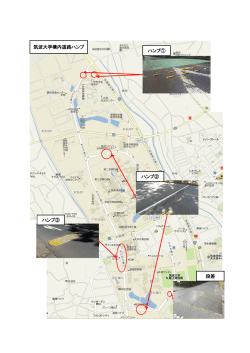 筑波大学構内道路ハンプ ハンプ① ハンプ② ハンプ③ 段差