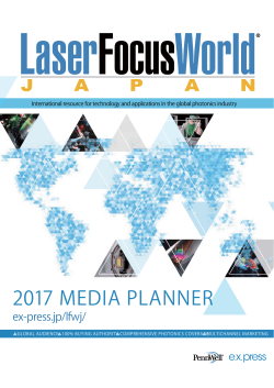 2017 MEDIA PLANNER - Laser Focus World Japan