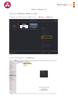 DaVinci Resolve 12 プロジェクト読み込み