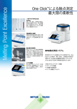 製 品 シ リ ーズ Melting Point Excellence