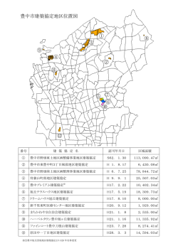 豊中市建築協定地区位置図（PDF：132KB）