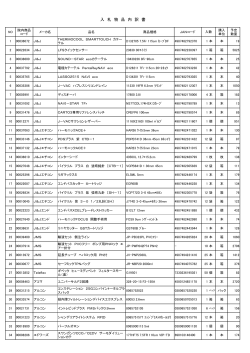 入 札 物 品 内 訳 書