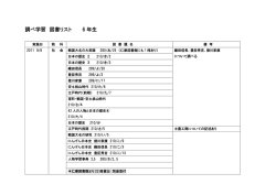 調べ学習 図書リスト 6 年生