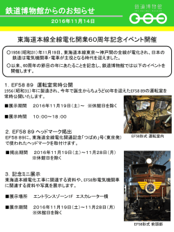 東海道全線電化60周年イベント開催