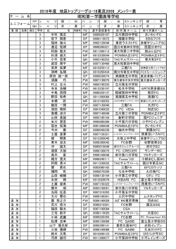 昭和第一学園高等学校 2016年度 地区トップリーグU