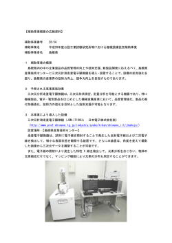 補助事業概要の広報資料