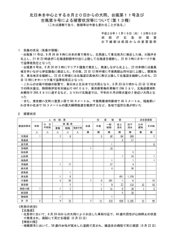 北日本を中心とする8月20日からの大雨、台風第11号及び 台風第9号