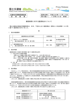 北陸地方整備局建政部 配布日時 平成28年11月17日 記 者 発 表