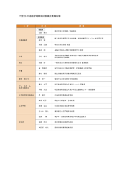 不登校・中途退学対策検討委員会委員名簿