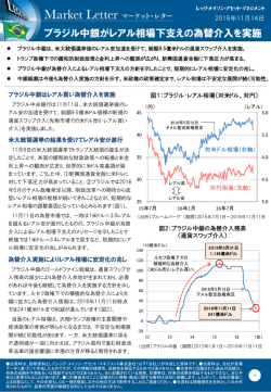 ブラジル中銀がレアル相場下支えの為替介入を実施