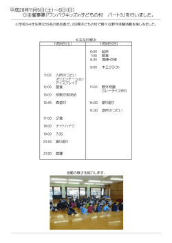 ワンパクキッズin子どもの村 パート3