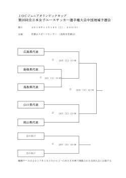 第20回全日本女子ユースサッカー選手権大会中国地域予選会