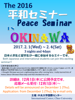 Peace Seminar Poster