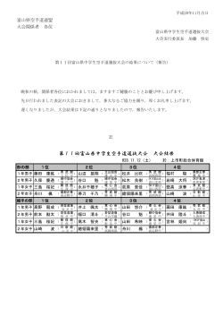 結果一覧表 - 富山県空手道連盟