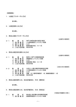 （業務関係） 1．公募型プロポーザル方式 2．公募型