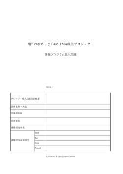 プログラム記入用紙