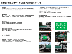 棚倉町の除染土壌等に係る輸送車両の運行について