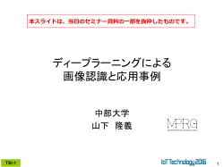 ディープラーニングによる 画像認識と応用事例