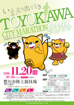 2016トヨカワシティマラソン大会開催要項はこちら（PDF：4010KB）