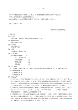 （電子入札、特別簡易型総合評価落札方式）に付