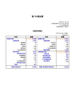 第70期（平成28年度）決算公告(PDFファイル, 9KB)