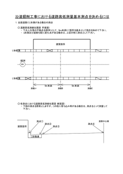 沿道掘削工事における道路高低測量基本測点を決めるには