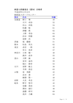 剣道七段審査会（愛知）合格者 枇杷島スポーツセンター 県名 氏名 年齢
