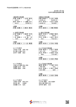 平成28年度長野県ソフトテニス松本大会 2016年11月12日 松本市浅間