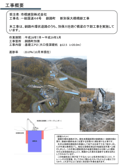一般国道44号 釧路町 新別保大橋橋脚工事