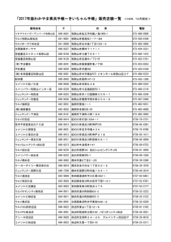 販売店舗一覧 - 和歌山県ホームページ