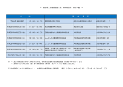～ 岐阜県土地家屋調査士会 無料相談会 日程一覧 ～ 日 時 開 催 場 所