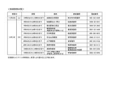 ＜街頭啓発日程＞