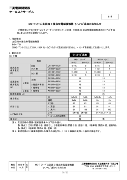 三菱電磁開閉器 セールスとサービス