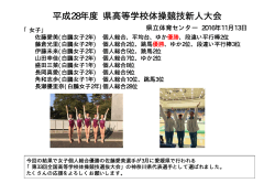 平成28年度 県高等学校体操競技新人大会