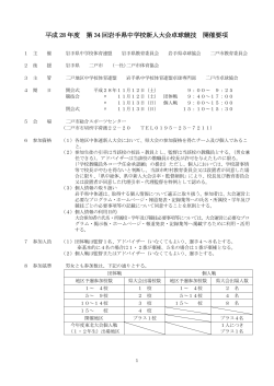 平成 28 年度 第 34 回岩手県中学校新人大会卓球競技 開催要項