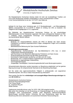 Die Wests&auml;chsische Hochschule Zwickau bietet mit mehr als