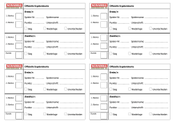 Spieler-Nr. …………. Spielername