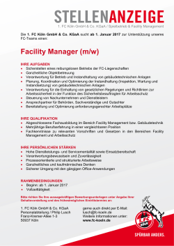 Facility Manager (m/w)