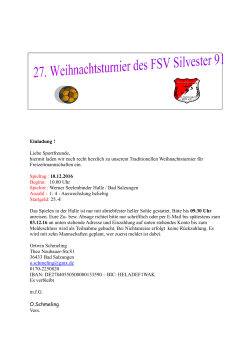 einladung-27-weihnachtsturnier - FSV Silvester 91 e.V. Bad