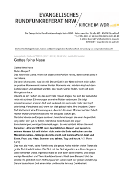 Gottes feine Nase