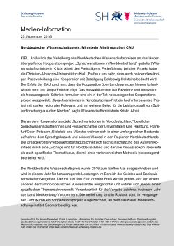 Norddeutscher Wissenschaftspreis - Christian-Albrechts