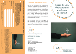 Helfen Sie uns, &Uuml;berlebenden von Folter zu helfen! - BAfF