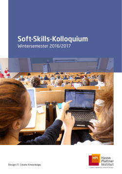 Soft-Skills-Kolloquium - Hasso-Plattner