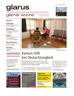 Glarner Woche, Glarus, 23.11.2016