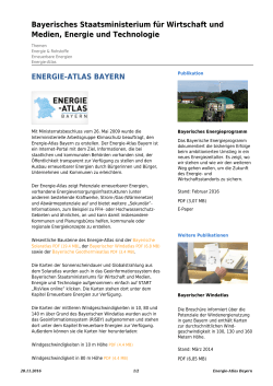 Energie-Atlas Bayern: Wirtschaftsministerium Bayern