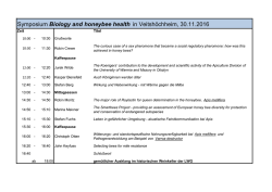 Symposium Biology and honeybee health in Veitshöchheim