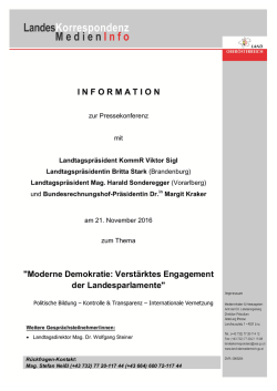 INFORMATION "Moderne Demokratie: Verst&auml;rktes