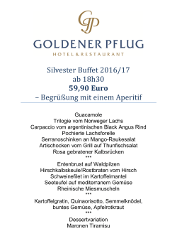 Silvester Buffet 2016/17