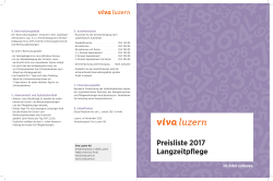 Langzeitpflege, Preisliste 2017 - Viva Luzern. Im Alter zuhause.