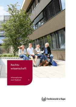 Infoheft als  - FernUniversit&auml;t in Hagen
